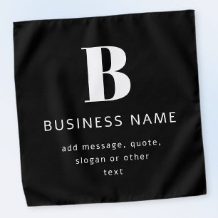 Create Business Name, Monogram & Additional Text Bandana