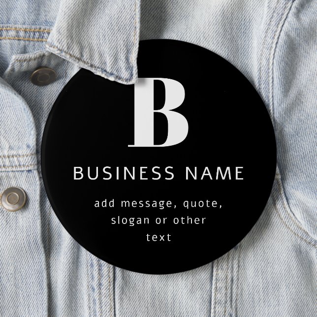 Create Business Name, Monogram & Additional Text Button (In Situ)