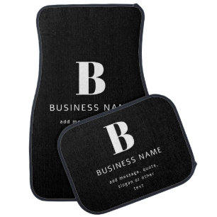 Create Business Name, Monogram & Additional Text Car Floor Mat