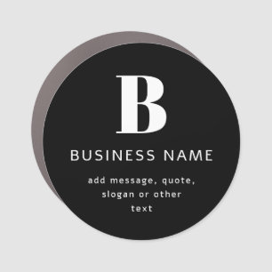 Create Business Name, Monogram & Additional Text Car Magnet