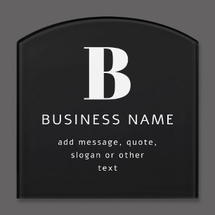 Create Business Name, Monogram & Additional Text Door Sign