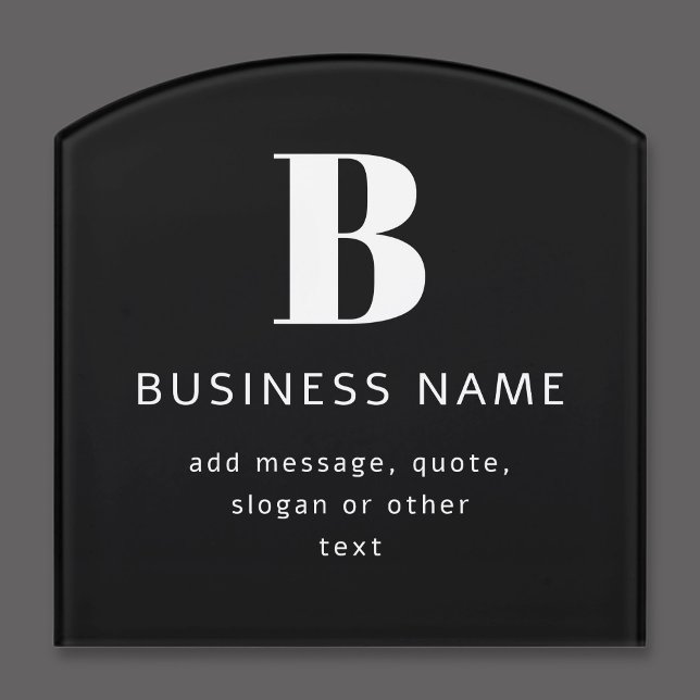 Create Business Name, Monogram & Additional Text Door Sign (Creator Uploaded)