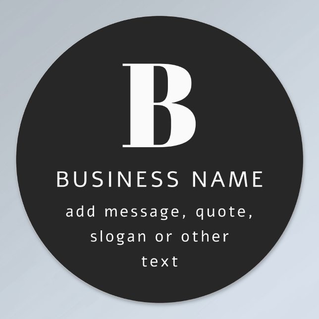 Create Business Name, Monogram & Additional Text Labels (Creator Uploaded)