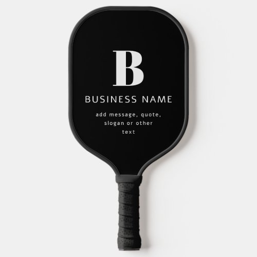 Create Business Name Monogram  Additional Text Pickleball Paddle