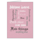 Create chalk board word cloud card, pink template (Front)