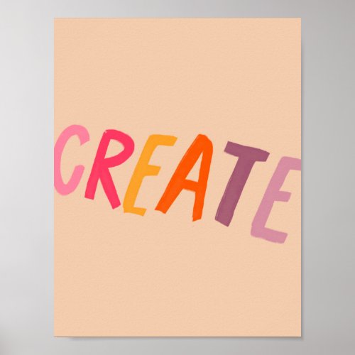 CREATE Colorful Poster