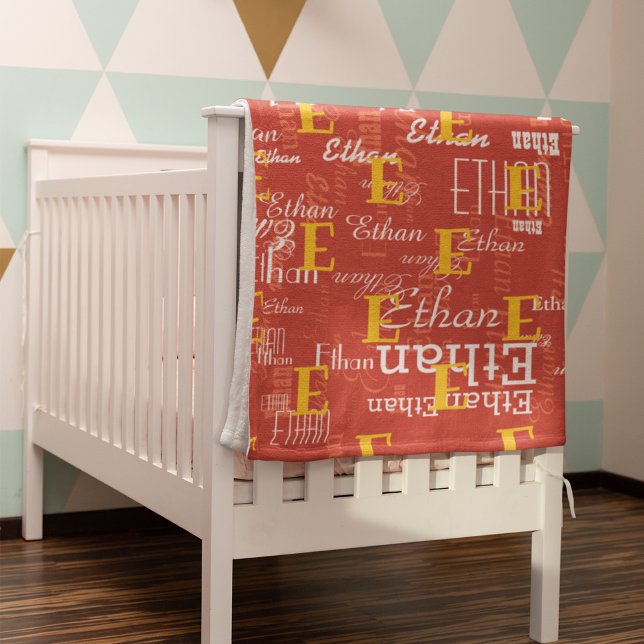 create cool fleece blanket with your name initial (Creator Uploaded)