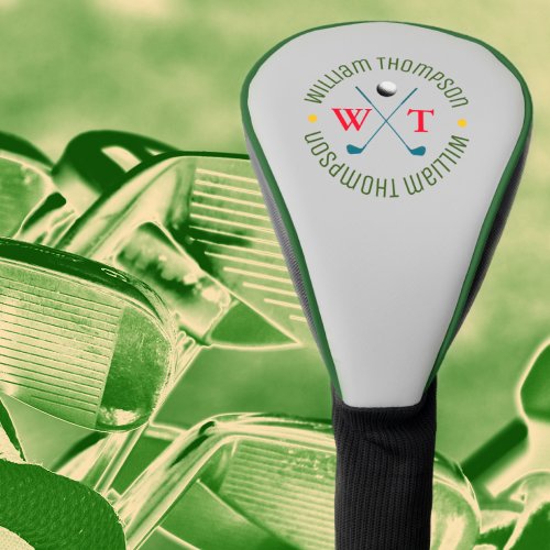 create cool monogram for a golf_player golf head cover