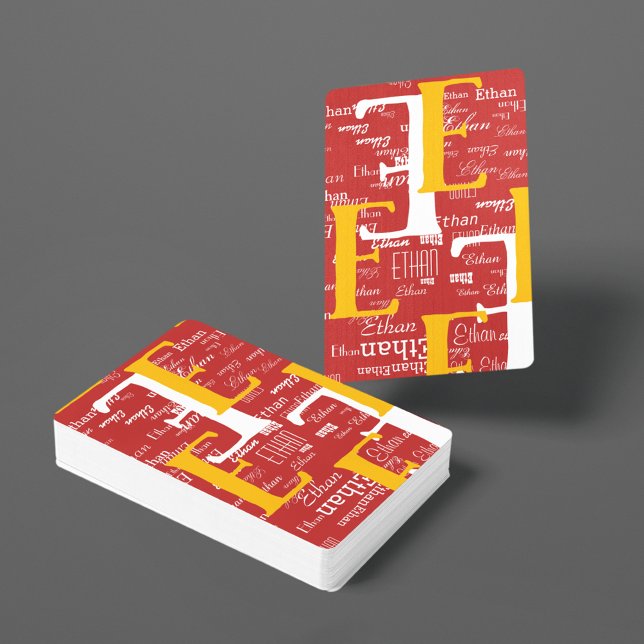Create Cool Playing Cards with your Name Initial (PLAY THE GAME)