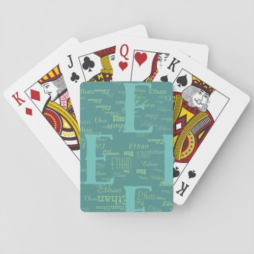 create cool playing cards with your own name