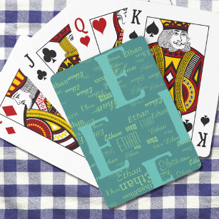 Custom Playing Cards Featuring the Name LOUIS in Actual Sign 