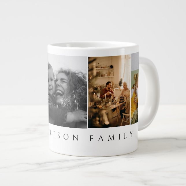 Create Custom 4 Instagram Photos Giant Coffee Mug (Front Right)
