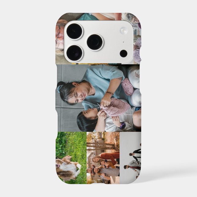 Create Custom 6 Photo Collage Case-Mate iPhone Case (Back)