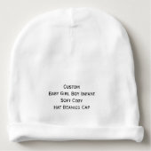 Create Custom Baby Girl Boy Infant Soft Cozy Hat (Front)