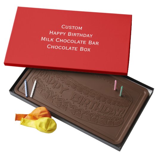 Create Custom Birthday Chocolate Bar Chocolate Box (Opened)