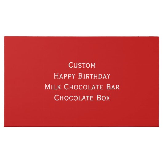 Create Custom Birthday Chocolate Bar Chocolate Box (Front)