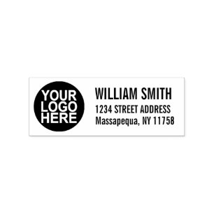 Create Custom Business Company Logo Return Address Rubber Stamp