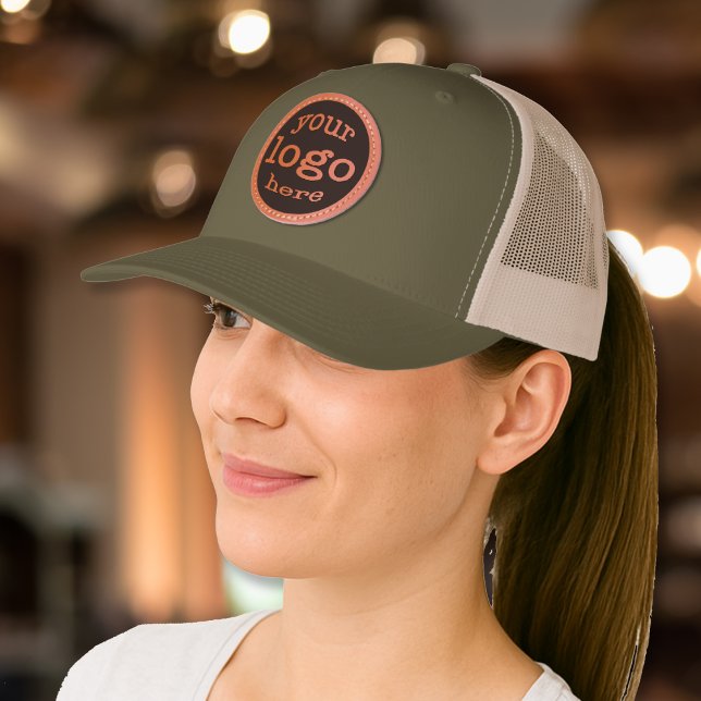 Create Custom Business Company Logo Staff Employee Leather Patch Hat (Create Custom Business Company Logo Staff Employee Leather Patch Hat)