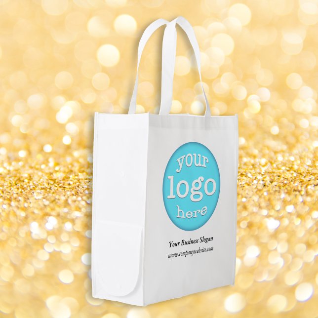 Create Custom Company Business Logo Promo Branded Grocery Bag (Custom Company Business Event Logo Promotion Grocery Bag)