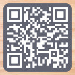 Create Custom Company Business Website URL QR Code Square Sticker<br><div class="desc">Create your own custom, personalized, simple, cool, modern, stylish, minimalist, hassle-free, easy-to-use, rustic purple and white color, business company organization corporate website address URL QR Code square stickers. To customize, simply type your business / company / small business / wedding website address, and the QR Code generator will automatically create...</div>