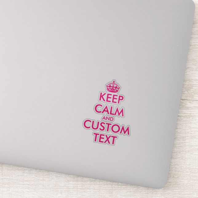 Create custom cool keep calm meme laptop stickers (Detail)