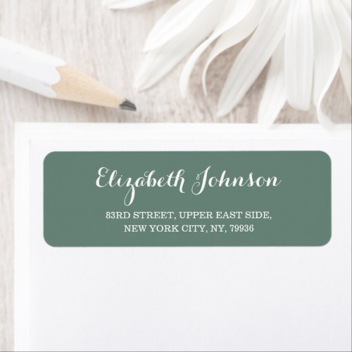 Create Custom Elegant Dusty Green Return Address Label
