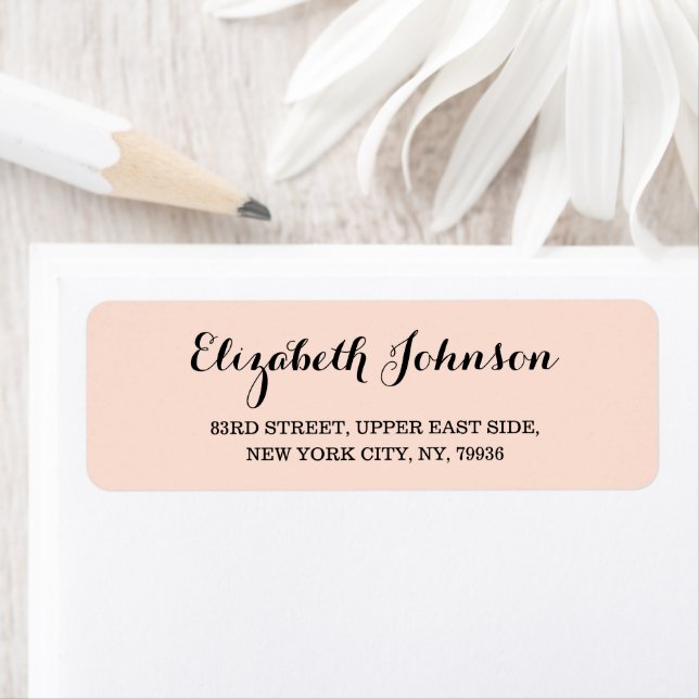 Create Custom Elegant Rose Gold Return Address Label (Insitu)
