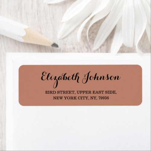 Create Custom Elegant Terracotta Return Address Label