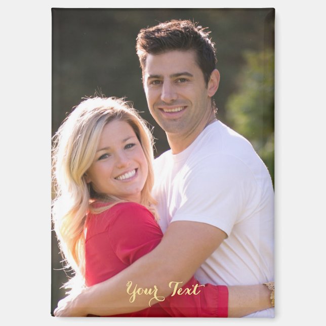 Create Custom Family Photo Text Fridge Dishwasher Magnet (Front)