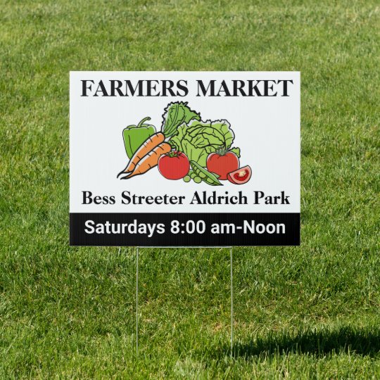 Create Custom Farmers Vegetable Market Sign | Zazzle.com