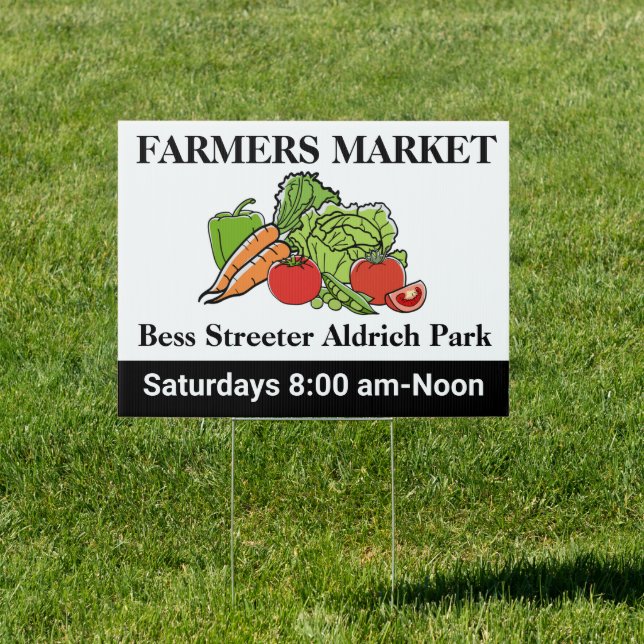 Create Custom Farmers Vegetable Market Sign (Insitu)