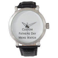 Create Custom Fathers Day Mens Photo Watch for Dad