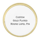 Create Custom Gold Plated Round Photo Lapel Pin