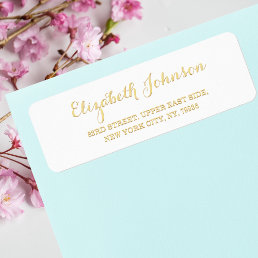 Create Custom Golden Elegant Return Address Label