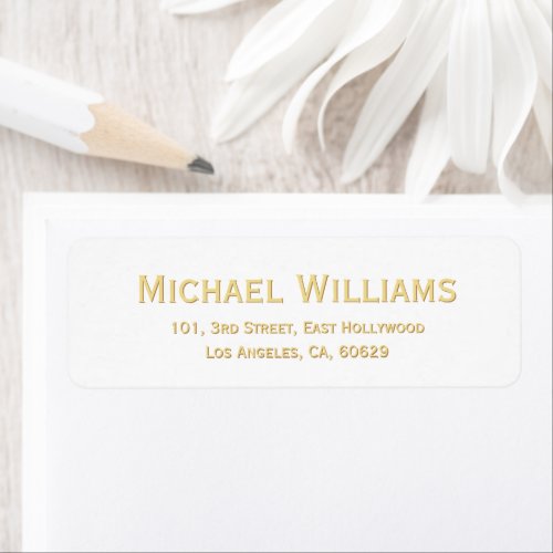 Create Custom Golden Modern Return Address Label