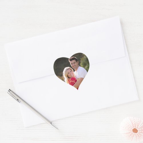 Create Custom Heart Shape Photo Stickers Sheet