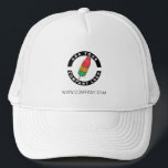 Create Custom Logo Brand Business Employee Swag Trucker Hat<br><div class="desc">Add your brand logo and custom text to this trucker hat that's perfect for creating brand awareness or as an advertising medium. Available in other colors and sizes. No minimum order quantity and no setup fee.</div>