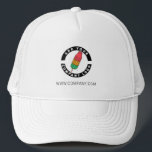 Create Custom Logo Brand Business Employee Swag Trucker Hat<br><div class="desc">Add your brand logo and custom text to this trucker hat that's perfect for creating brand awareness or as an advertising medium. Available in other colors and sizes. No minimum order quantity and no setup fee.</div>