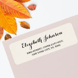 Create Custom Modern Elegant Ivory Return Address Label<br><div class="desc">Create your own custom, personalized, elegant script typography font, simple modern luxe ivory color return address label. Simply enter your name / family name / company name, and address. Perfect for both, home and business, personal and official mailings. Elegant return address labels for use on birthday, wedding, marriage anniversary, graduation,...</div>