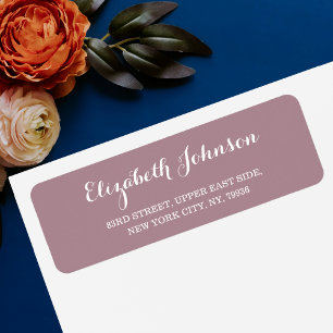 Create Custom Modern Elegant Mauve Return Address Label