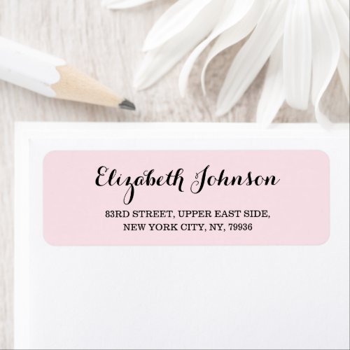 Create Custom Modern Elegant Pink Return Address Label