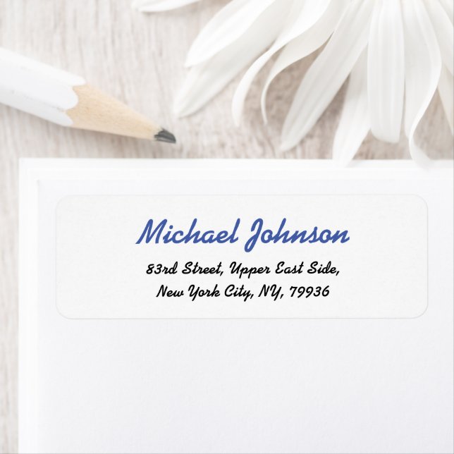 Create Custom Modern Elegant Return Address Label (Insitu)