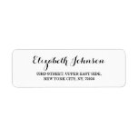 Create Custom Modern Elegant Return Address Label<br><div class="desc">Create your own custom, personalized, simple elegant modern plain white return address label. Simply enter your name / family name / company name, and address. Perfect for both, home and business, personal and official mailings. Elegant return address labels for use on birthday, wedding, marriage anniversary, graduation, bridal shower, baby shower,...</div>