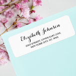 Create Custom Modern Elegant Return Address Label<br><div class="desc">Create your own custom, personalized, simple elegant modern plain white return address label. Simply enter your name / family name / company name, and address. Perfect for both, home and business, personal and official mailings. Elegant return address labels for use on birthday, wedding, marriage anniversary, graduation, bridal shower, baby shower,...</div>