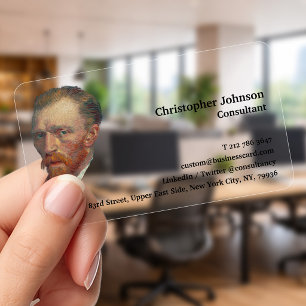 Create Custom Modern Premium Art Logo Photo Clear Business Cards