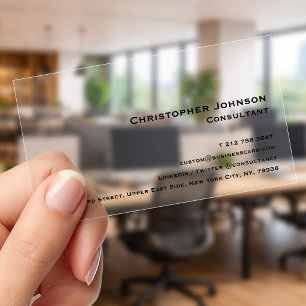 Create Custom Modern Professional Minimalist Clear Business Cards