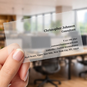 Create Custom Modern Professional Premium Frosted Clear Business Cards
