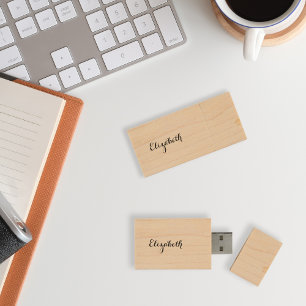 Create Custom Monogrammed 8GB - 64GB 2.0 & 3.0 USB Wood Flash Drive