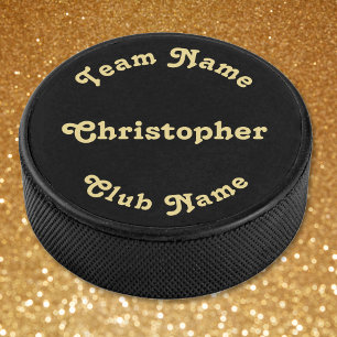 Create Custom Monogrammed Player Team Club Name Hockey Puck