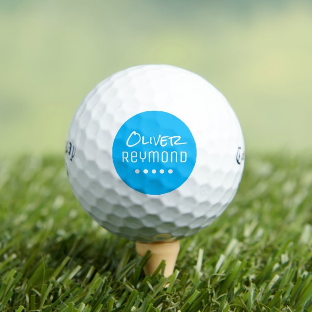 Create Custom Name Best Golfer's Blue Logo Golf Balls (Insitu Tee)